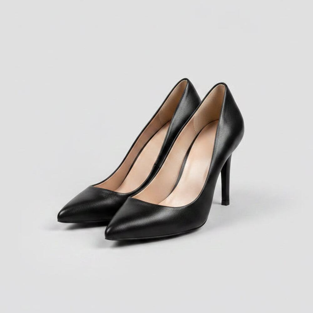 Inez black nappa leather Alta pumps, size 9, NEW IN BOX!